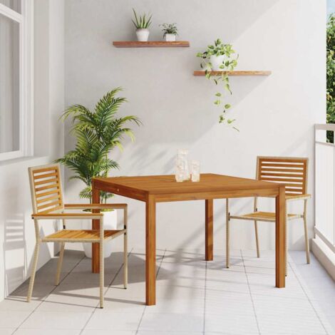 Garden Dining Set 3 pcs Beige Poly rattan vidaXL (1/5)