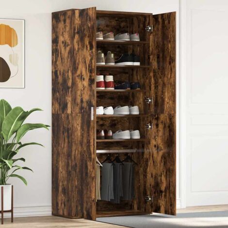 Shoe Cabinet with Door Brown 80 x 39 x 180 cm Engineered wood vidaXL