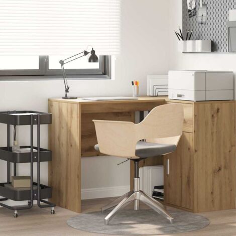 Desk with Shelf Artisan oak 102 x 50 x 75 cm Engineered Wood vidaXL