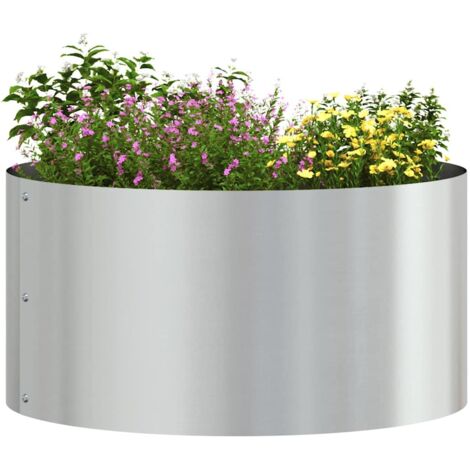 Garden Planter 40x40x20 cm Galvanized Steel vidaXL
