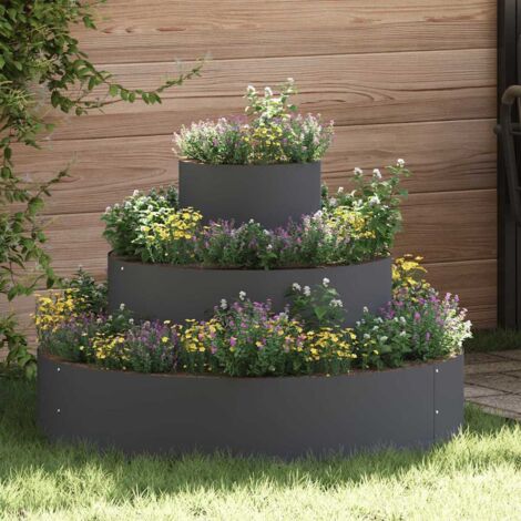 vidaXL Garden Planter Anthracite 90 x 90 x 20 cm Steel