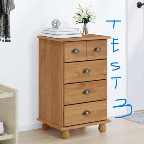 Chest of Drawer ASKIM Brown 45.8 x 40 x 79 cm Solid Pine wood vidaXL