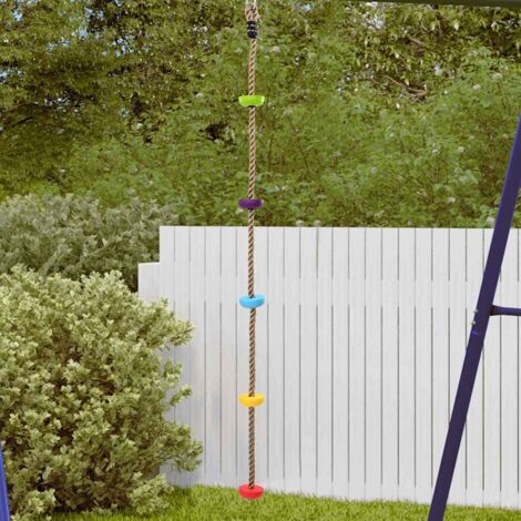 Climbing Rope Multicolour 10.5 x 10.5 x 201 cm Polyester vidaXL