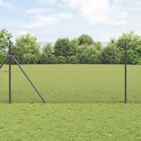 Welded Wire Fence Grey 1.2 x 50 m Steel vidaXL