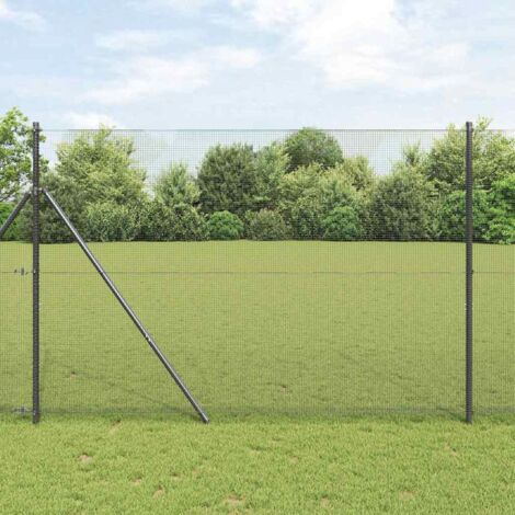 Welded Wire Fence Grey 1.5 x 50 m Steel vidaXL