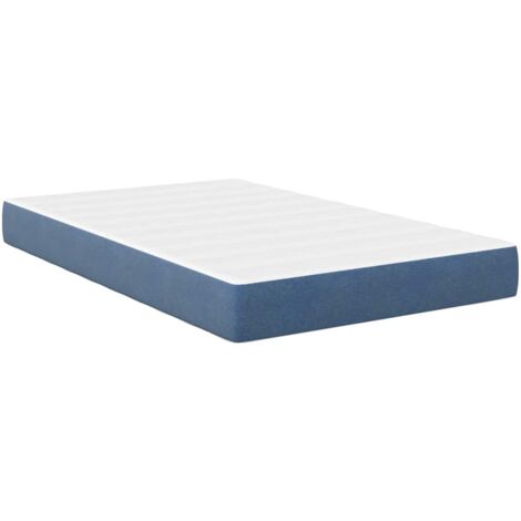 Bed Mattress with Mattress Blue 120 x 190 cm Fabric vidaXL