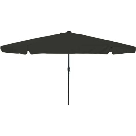 Garden Parasol Black 395 x 395 x 245 cm Polyester and Steel vidaXL (1/5)