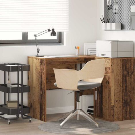 Desk with Shelf Old wood 102 x 50 x 75 cm Engineered Wood vidaXL