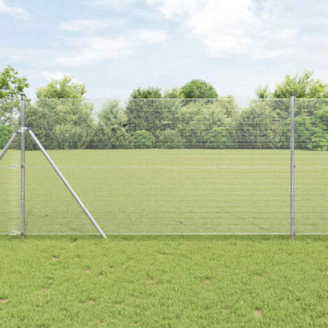 Welded Wire Fence Silver 1.4 x 10 m Steel vidaXL