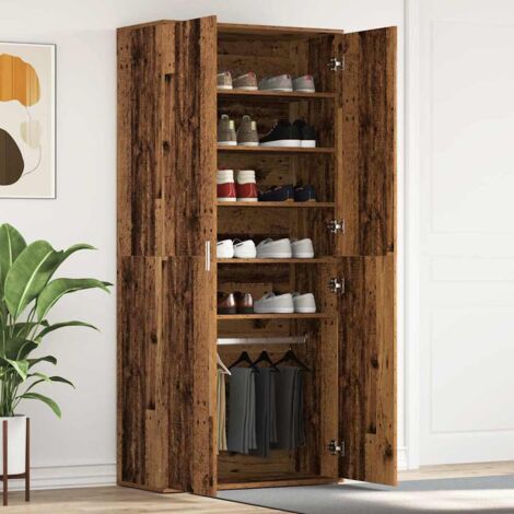 Shoe Cabinet with Door Brown 80 x 39 x 180 cm Engineered wood vidaXL