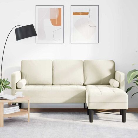 Sofa Set Cream 173 x 131 x 67 cm Velvet vidaXL