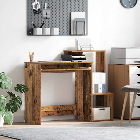 Desk with Shelf Old wood 106 x 40 x 88.5 cm Engineered Wood vidaXL (1/5)