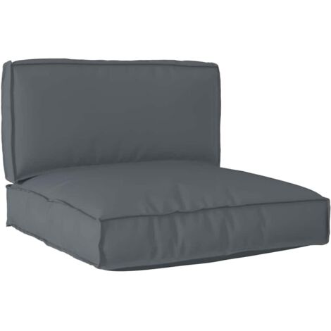 vidaXL Pallet Cushion Set 2 pcs Anthracite 80 x 80 x 12 cm