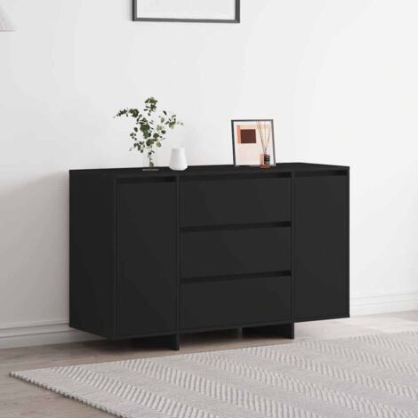 Sideboard with Drawer Black 120 x 41 x 75 cm Engineered wood vidaXL