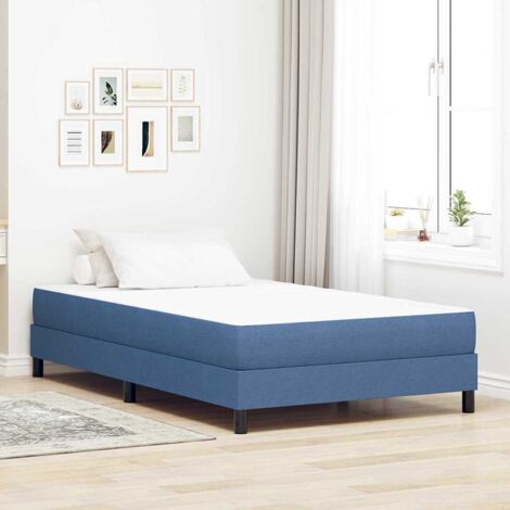 Bed Mattress with Mattress Blue 120 x 200 cm Fabric vidaXL