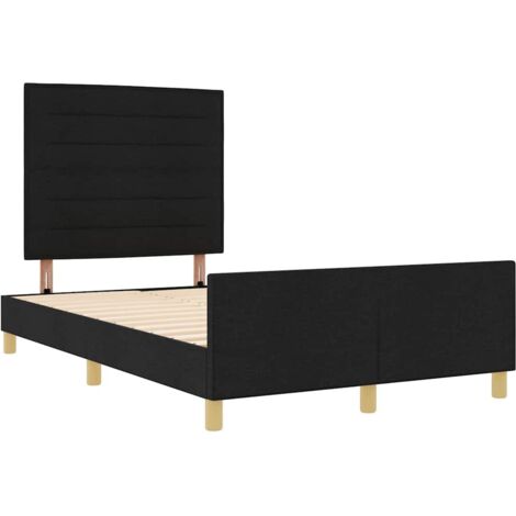 vidaXL Black Fabric Bed Frame 160x200 cm (1/5)