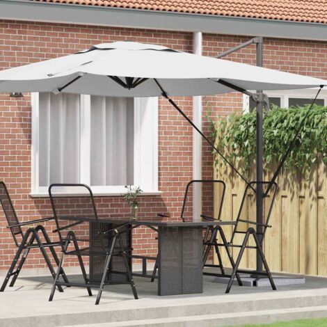 Roma Parasol Beige 286 x 285 x 265 cm Polyester and Aluminium vidaXL (1/5)