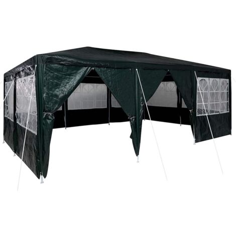 Party Tent Green and White 600 x 400 x 266 cm vidaXL