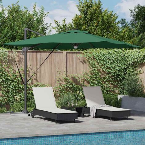 Roma Parasol Green 286 x 285 x 270 cm Aluminium and Polyester vidaXL (1/5)