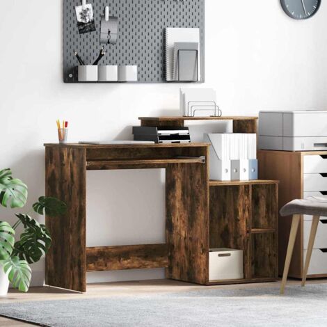 Desk with Storage with Shelf Smoked oak 120.5 x 44 x 88.5 cm vidaXL (1/5)