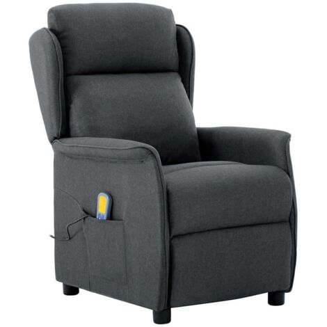Massage Chair Dark grey 67.5 x 93.5 x 101.5 cm Fabric vidaXL