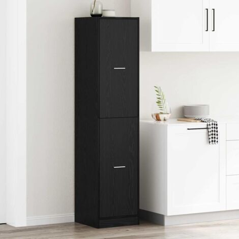 Apothecary Cabinet Black oak 40 x 41 x 174.5 cm Engineered wood vidaXL