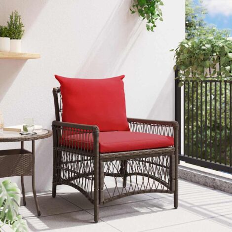 Garden Chair Brown 60 x 70 x 78cm Poly Rattan vidaXL