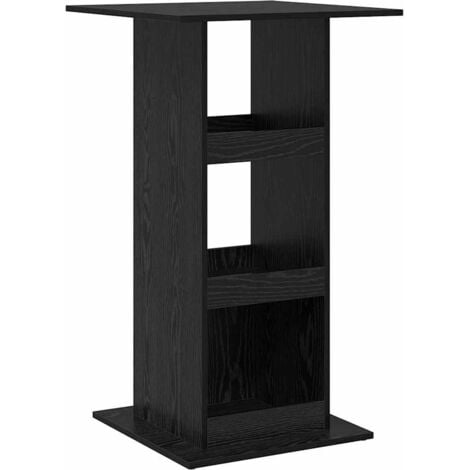 Bar Table with Shelf Black Oak 60 x 60 x 100 cm Engineered Wood vidaXL