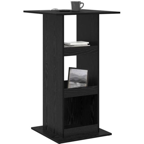 Bar Table with Shelf Black Oak 60 x 60 x 100 cm Engineered Wood vidaXL