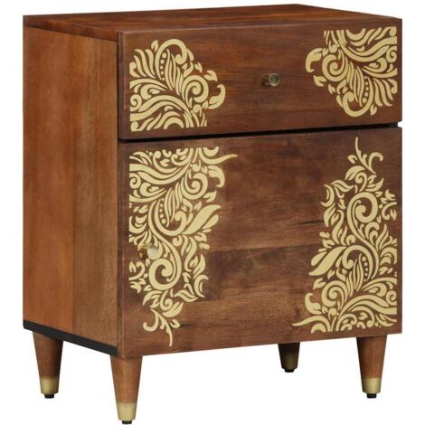 Bedside Cabinet Honey brown 50 x 33 x 60 cm Solid mango wood vidaXL