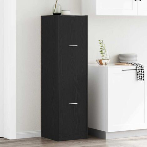 Apothecary Cabinet Black oak 40 x 41 x 144.5 cm Engineered wood vidaXL