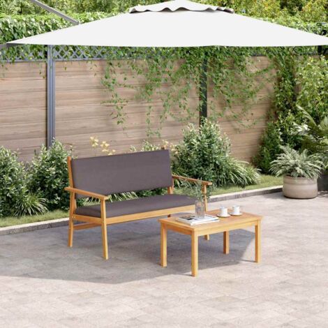Garden Bench with Cushion Brown Solid Acacia wood vidaXL (1/5)