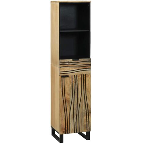 Bathroom Cabinet Brown 38 x 33 x 160 cm Solid Mango wood vidaXL (1/5)