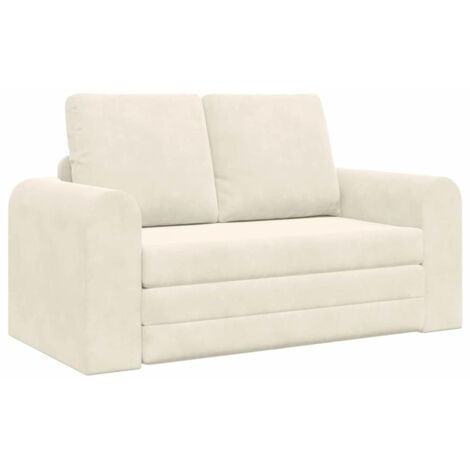 Sofa Bed Cream 148 x 71 x 83 cm Velvet vidaXL