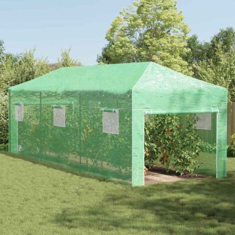 Greenhouse with Roof Green 290 x 870 x 315 cm Steel vidaXL