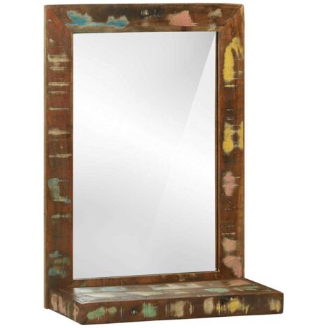 Bathroom Mirror Brown 50 x 22 x 70 cm Solid Wood Reclaimed vidaXL