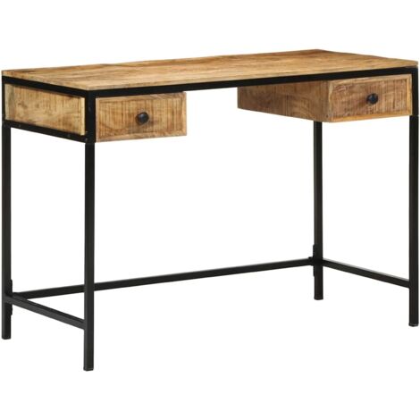 Desk with Drawer Brown 105 x 50 x 75 cm Solid Mango wood vidaXL (1/5)