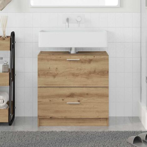 Sink Cabinet Artisan Oak 59 x 37 x 59 cm Engineered wood vidaXL