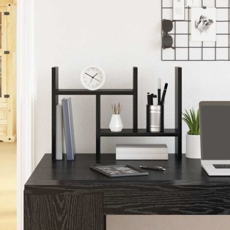 Desk Organiser Black oak 34.5 x 15.5 x 35.5 cm Engineered wood vidaXL
