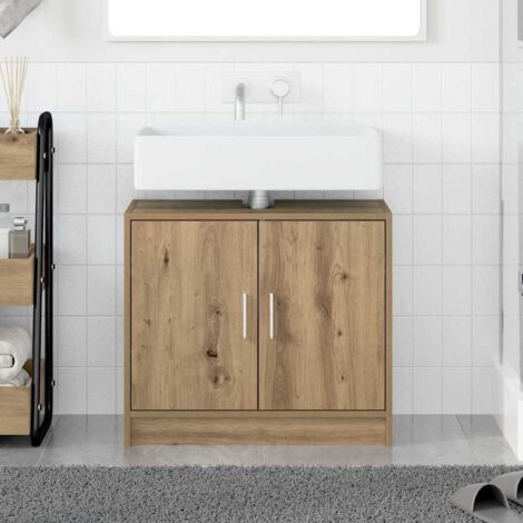 Sink Cabinet Artisan Oak 63 x 29 x 55 cm Engineered wood vidaXL