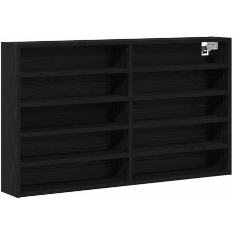 Display Cabinet Black oak 100 x 15 x 58 cm Engineered wood vidaXL