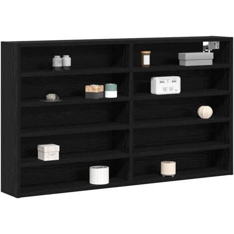 Display Cabinet Black oak 100 x 15 x 58 cm Engineered wood vidaXL