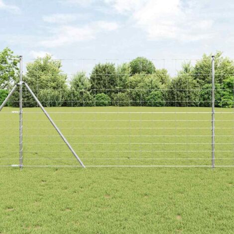 Field Fence Grey 1.4 x 10 m Steel vidaXL (1/5)