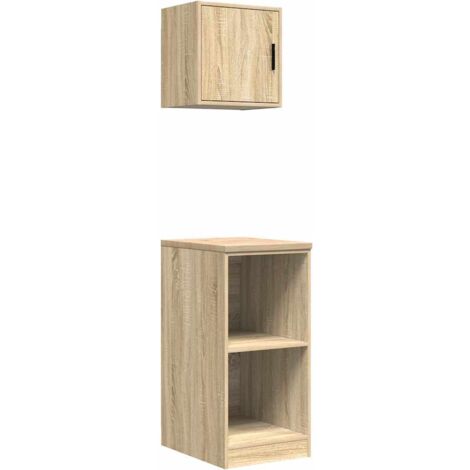 Garage Cabinets 2 pcs Sonoma Oak Engineered Wood vidaXL