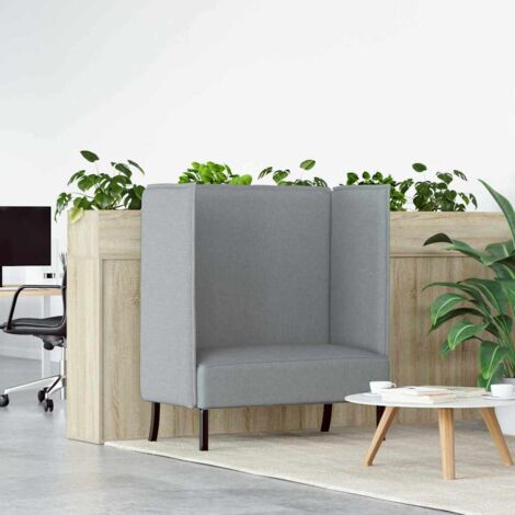 Highback Sofa 101cm Light grey Fabric vidaXL (1/5)