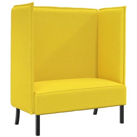Highback Sofa Light yellow 109 x 56 x 121 cm Fabric vidaXL (1/5)