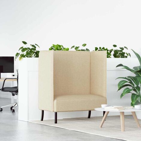 Highback Sofa 101cm Cream Fabric vidaXL (1/5)