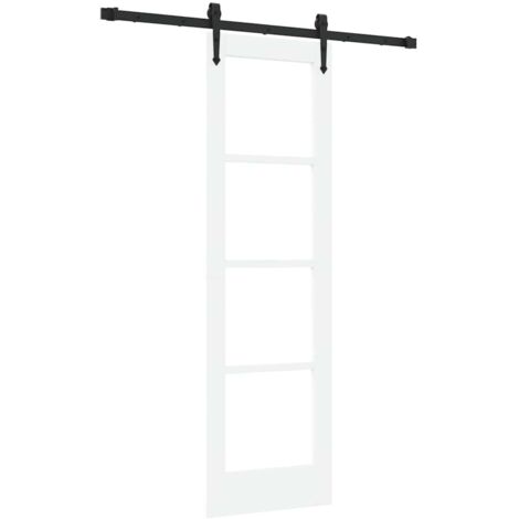Sliding Door Manual ORKDAL White 61 x 198.5 cm Wood and metal vidaXL