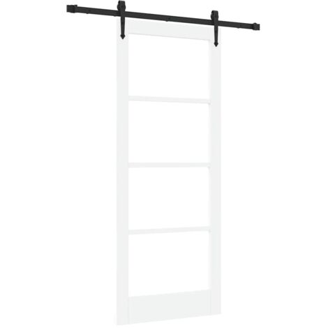 Sliding Door Manual ORKDAL White 83 x 202 cm Wood and metal vidaXL