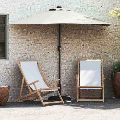 Garden Parasol Half Sand 294 x 150 x 224 cm Fabric vidaXL